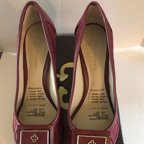 Copodarte burgundy suede open till shoe size 39 - Picture 5 of 5